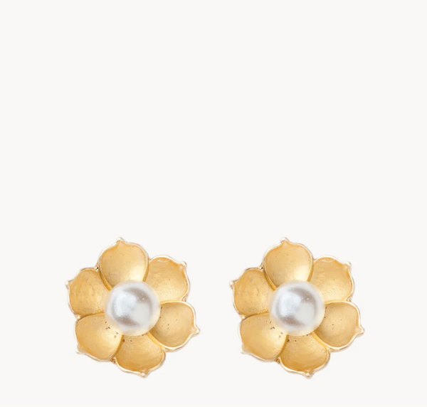 Sea La Vie Stud Earrings Bloom/Magnolia Flower