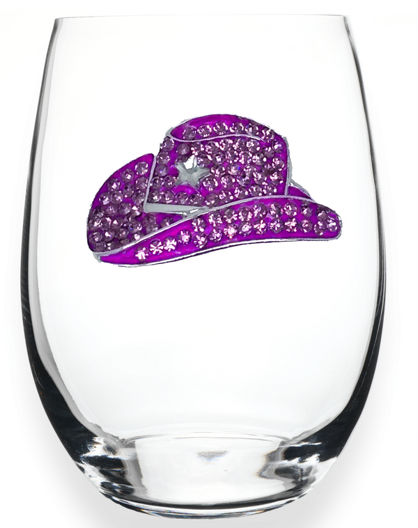 Pink Cowboy Hat Stemless