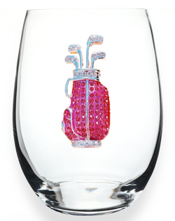 Pink Golf Bag Stemless