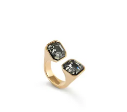 SER SIN COMPLEJOS Grey Stone Gold Ring 18