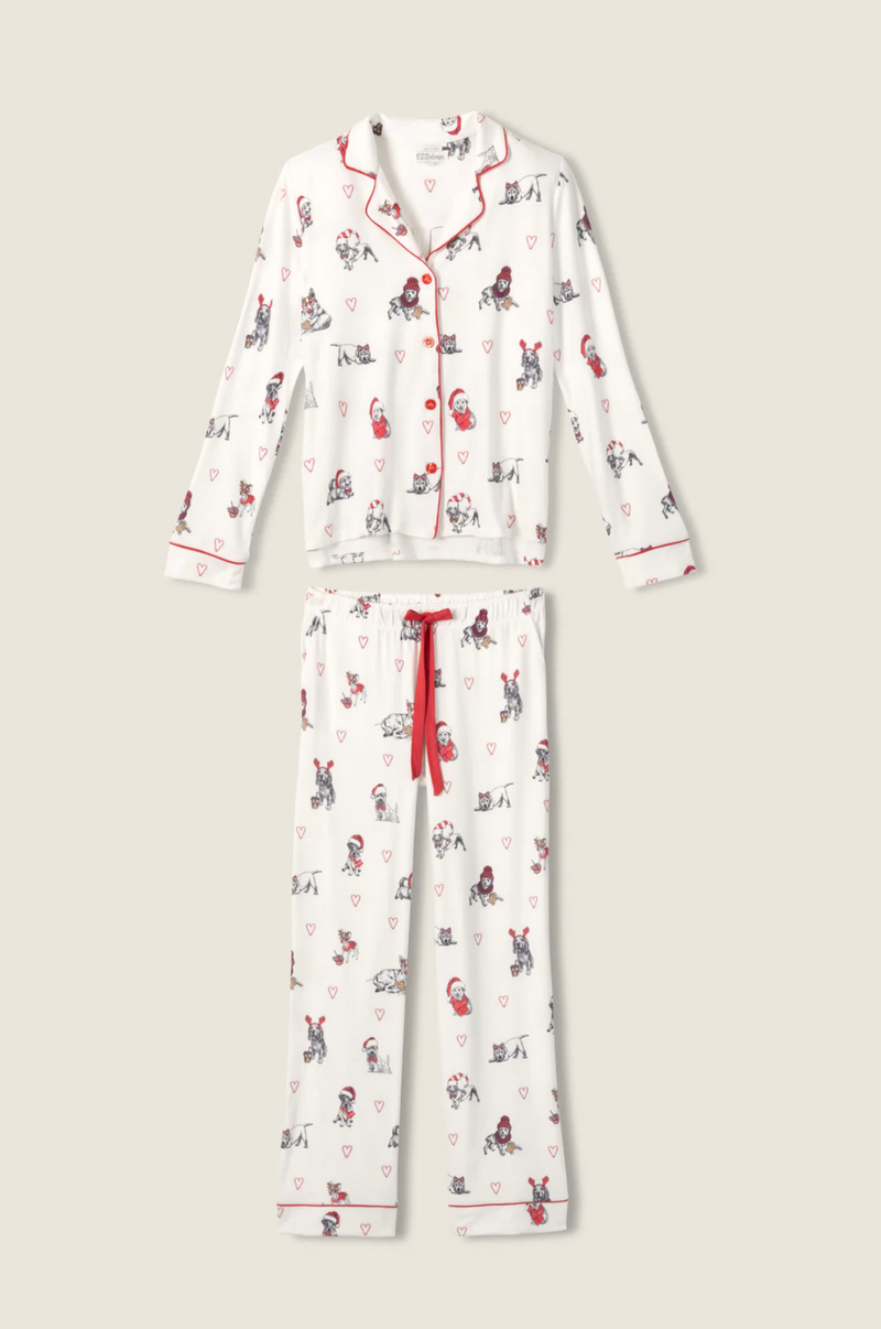 Candy Cane Lane PJ Set - Ivory