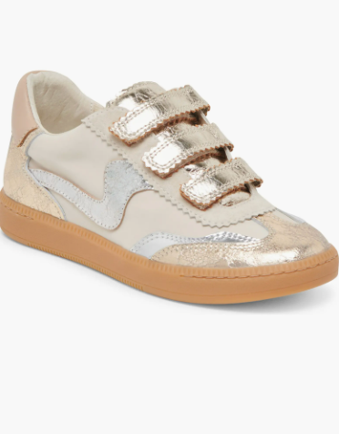 Notice Velcro - Silver / Gold Distressed Leather