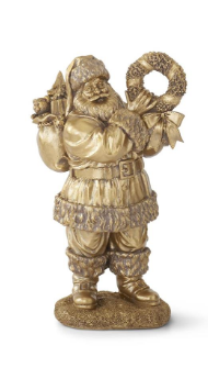 Antique Gold Resin Santas