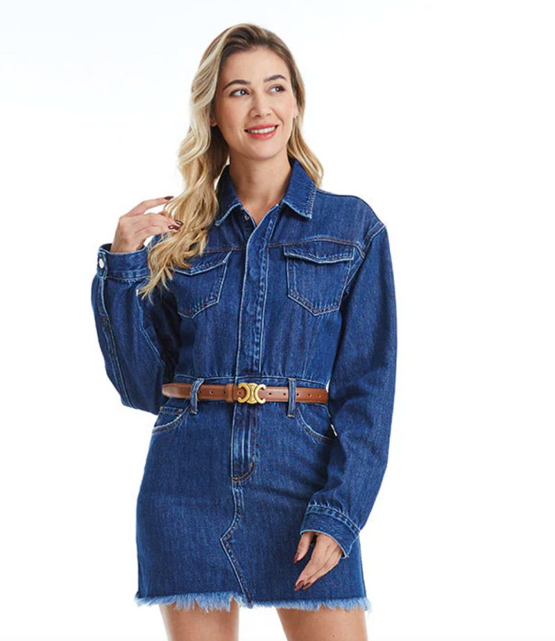 The Resa Denim Shirt Dress