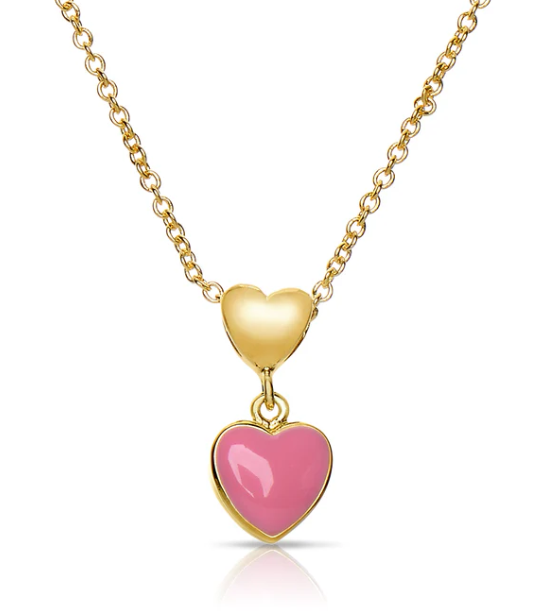 Double Heart Pendant (Pink)
