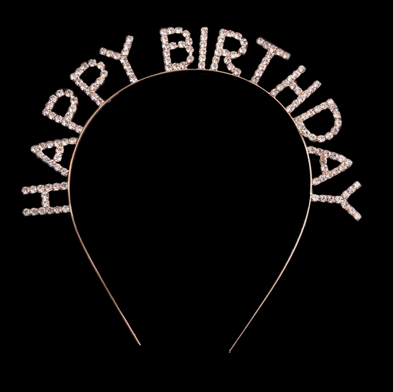 Happy Birthday Rhinestone Headband
