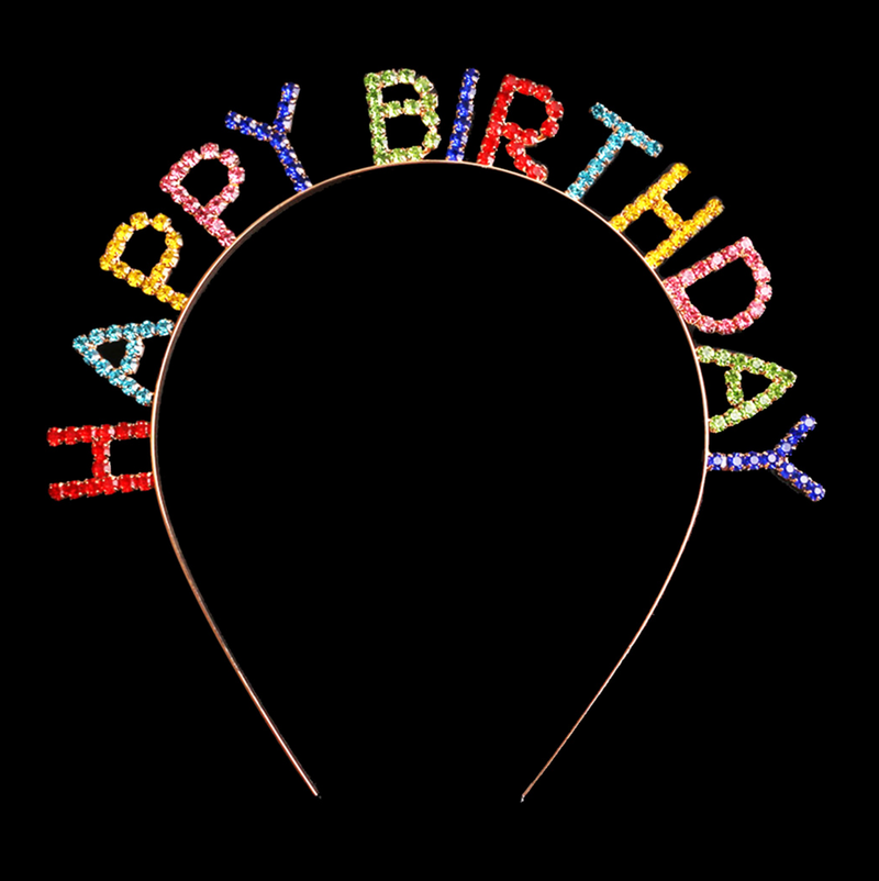 Happy Birthday Rhinestone Headband