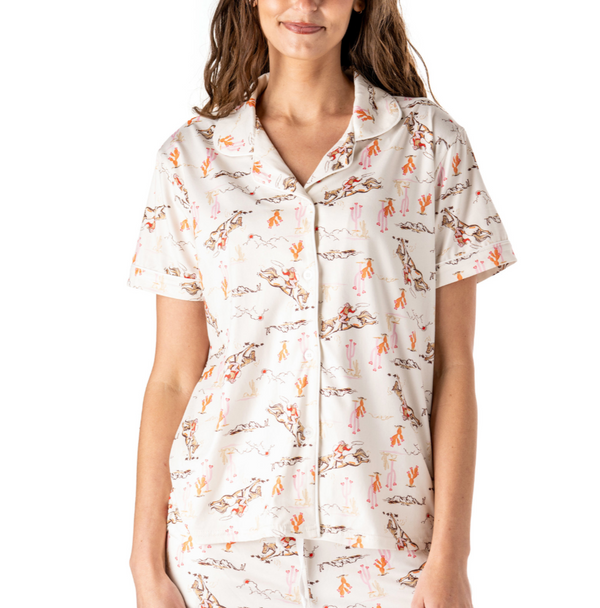 Hold Your Horses Pajama Shorts Set