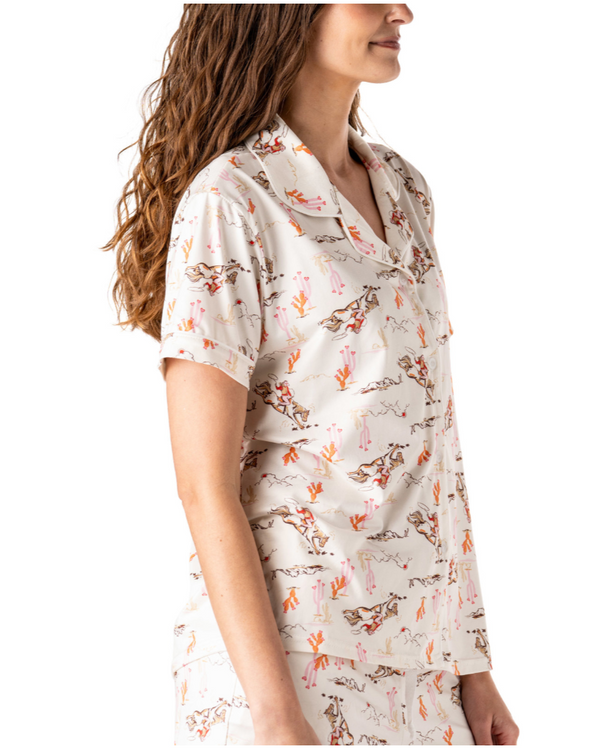 Hold Your Horses Pajama Shorts Set