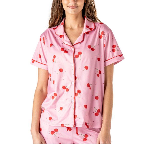 Cherry on Top Pajama Shorts Set