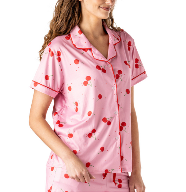 Cherry on Top Pajama Shorts Set
