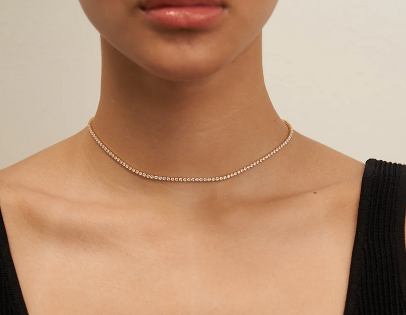 18K Gold Tennis Choker