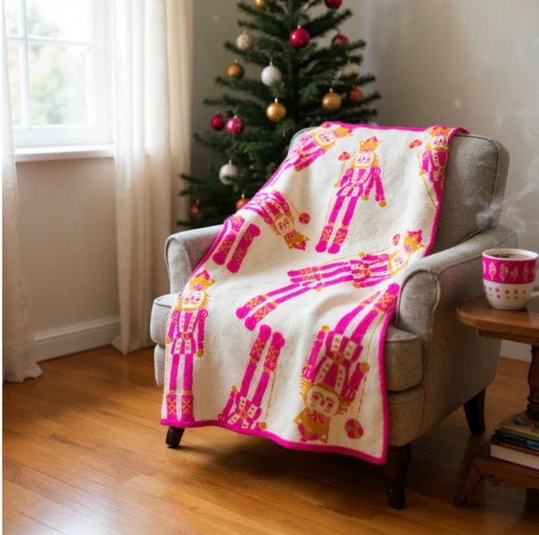 Pink Nutcracker Throw
