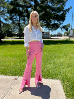 Doll Pink Bell Bottoms