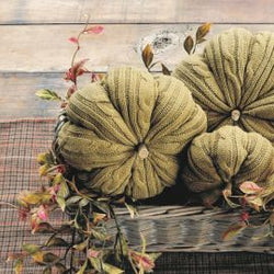 7" Sage Knit Pumpkin