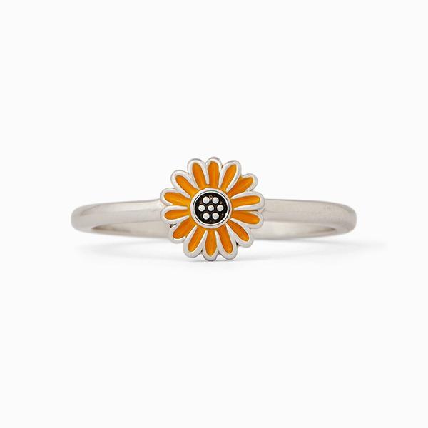 Enamel Sunflower Ring 6