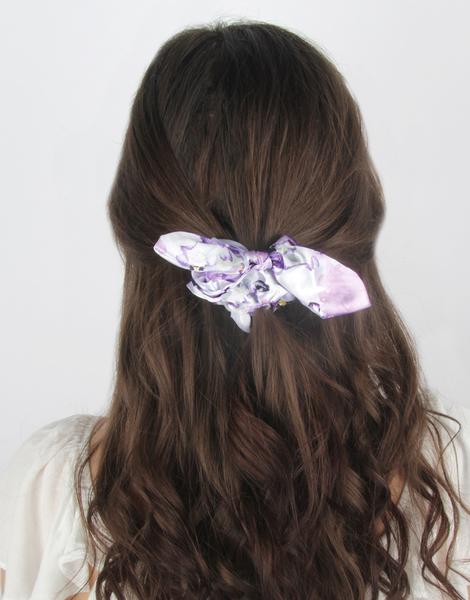 Pansy Brocade Bow Scrunchie 3 Pack