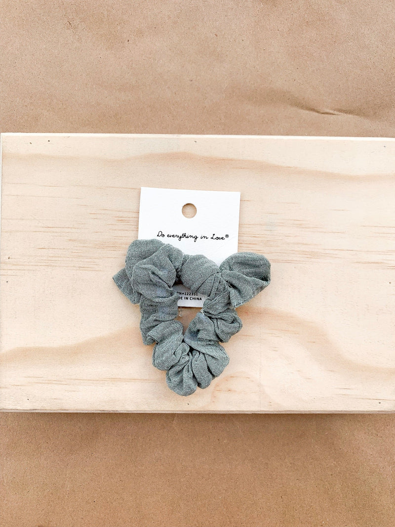 Woven Scrunchie with Bunny Tie