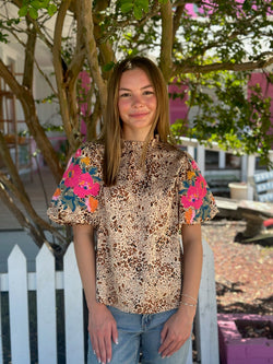 Avery Spotted Print Blouse