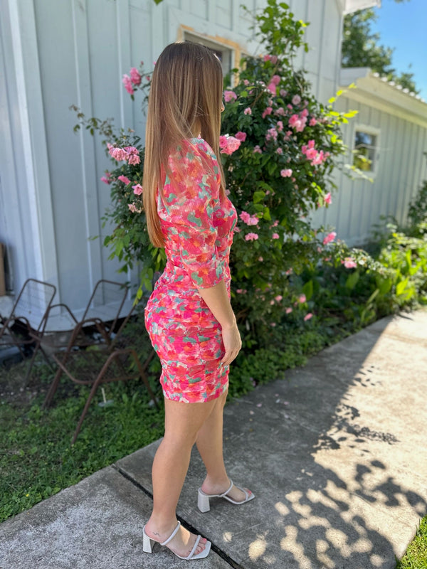 Sydney Rose Coral Mini Dress