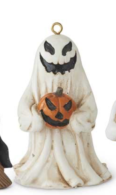 Resin Halloween Ornaments Ghost with Pumpkin