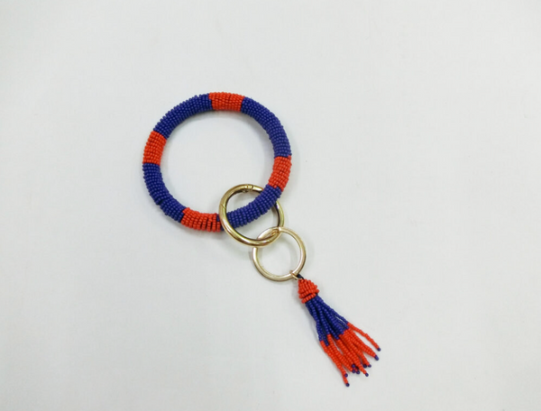 Blue and Red Key Chain Bangle