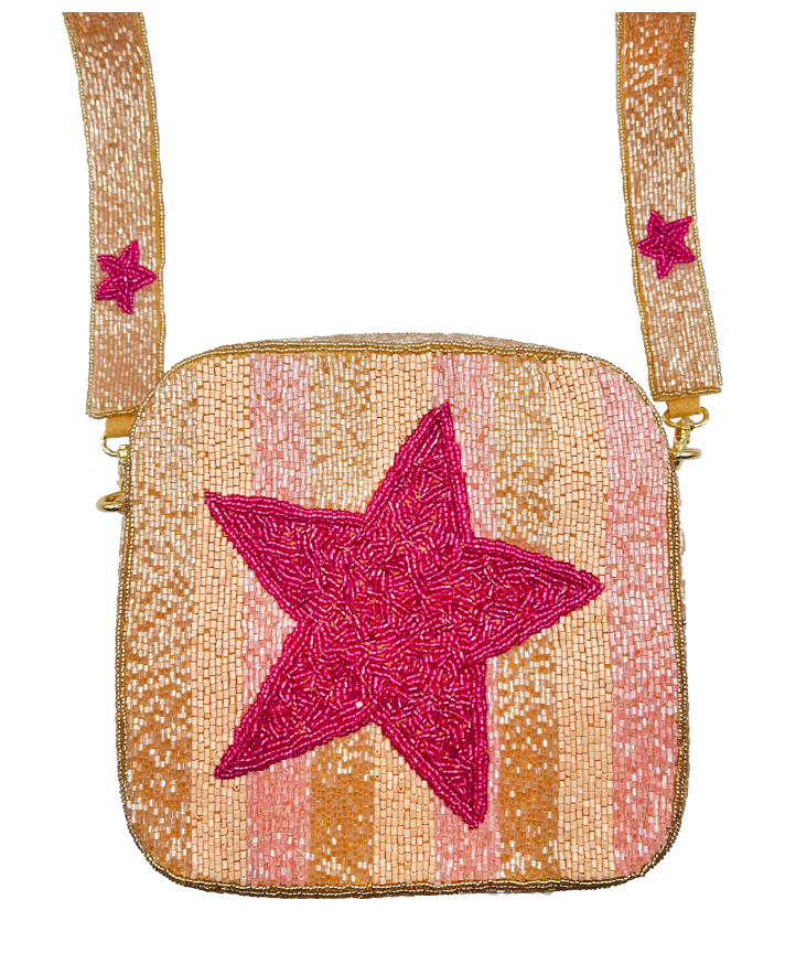 Light Pink Star Box Bag with Star Strap