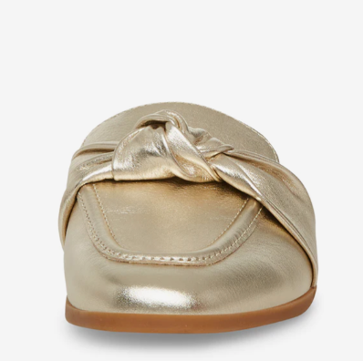 Chart Gold Leather Mules