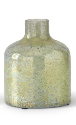 Antique Light Green Matte Glass Bottle Vases Small