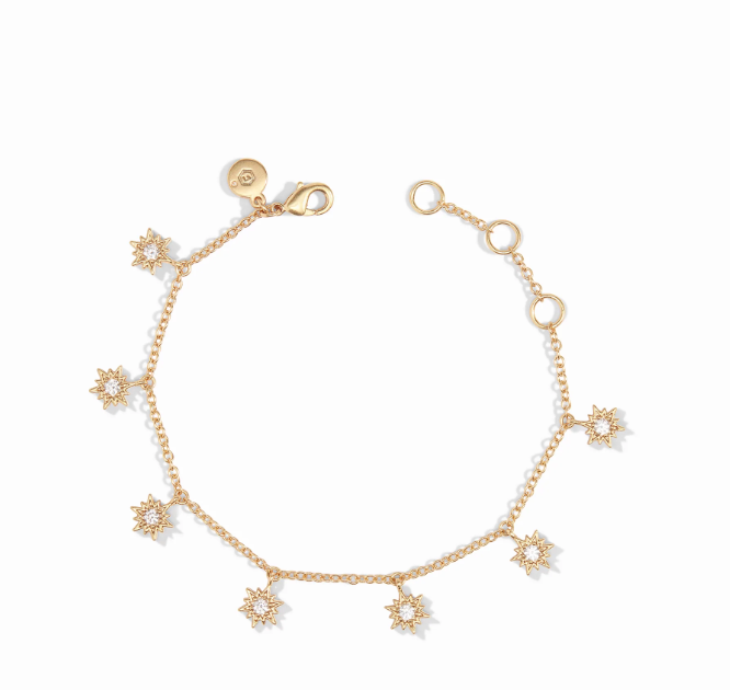 Celeste Charm Delicate Bracelet Gold Cubic Zirconia