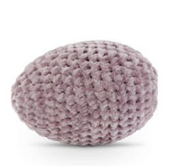 4.25 Inch Purple Crochet Easter Egg