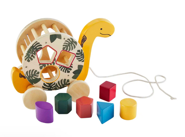 Yellow Wood Dino Shape Sorter