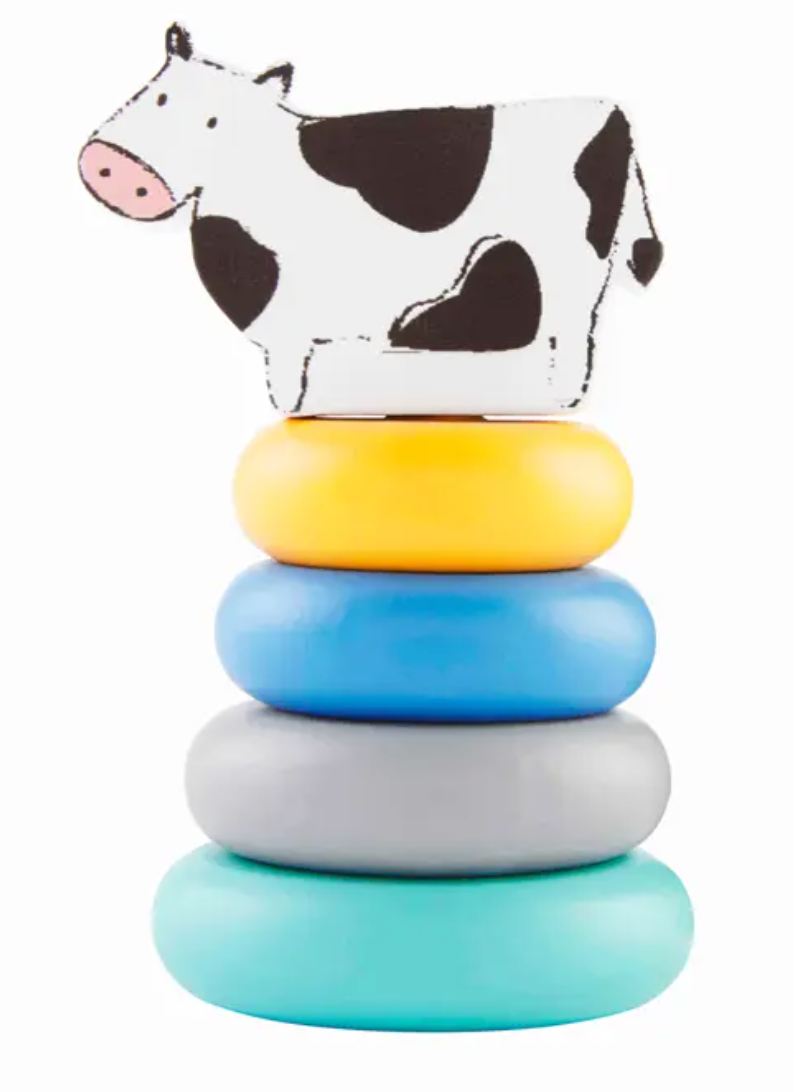 Cow Farm Wood Stacking Toy
