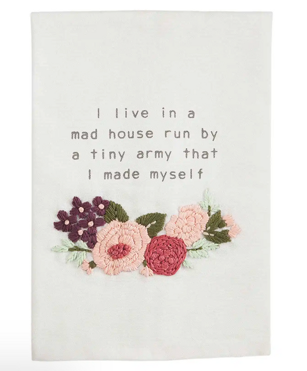 Mad House Mom Floral Towel