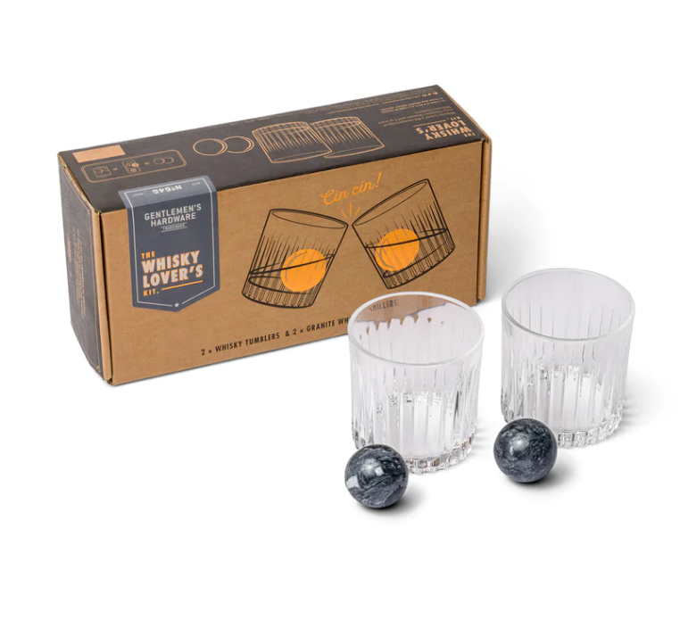 Cocktail Tumbler and Whiskey Stones Set