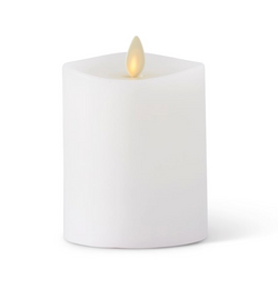 3.5x5.5 Inch White Wax Indoor Pillar Luminara Candle