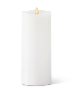 3.5x8.75 Inch White Wax Indoor Pillar Luminara Candle