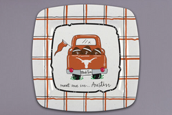 Texas Longhorn 11 Truck Square Plate