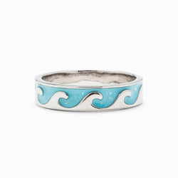 Reversible Wave Ring Silver