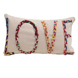 Love Applique Cotton Pillow