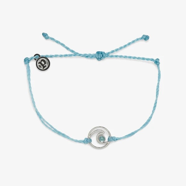 Crystal Blue Shimmering Wave Bracelet