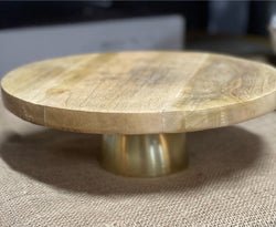 Wood & Metal Cake Stand