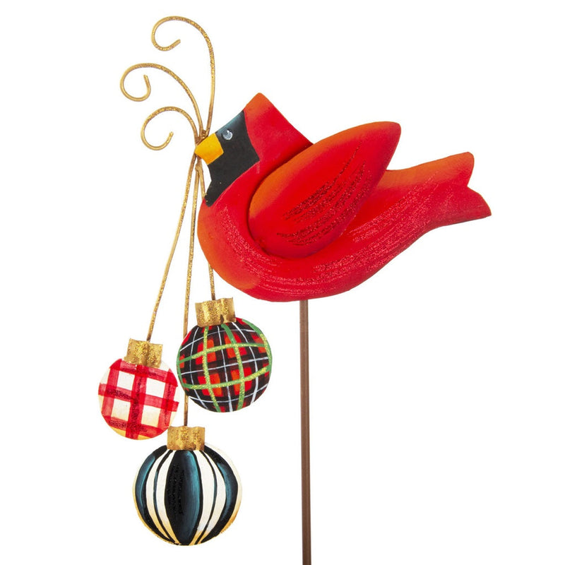 Elegant Cardinal with Ornament Trio