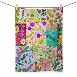 Wildflowers Patchwork Tea Towel