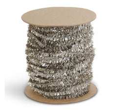 108 Inch Silver Tinsel Garland/Ribbon on Spool