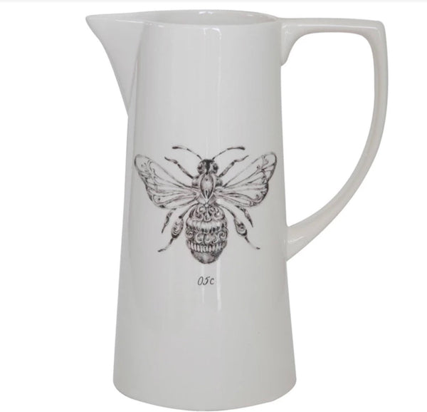 Ceramic Pitcher with Bee