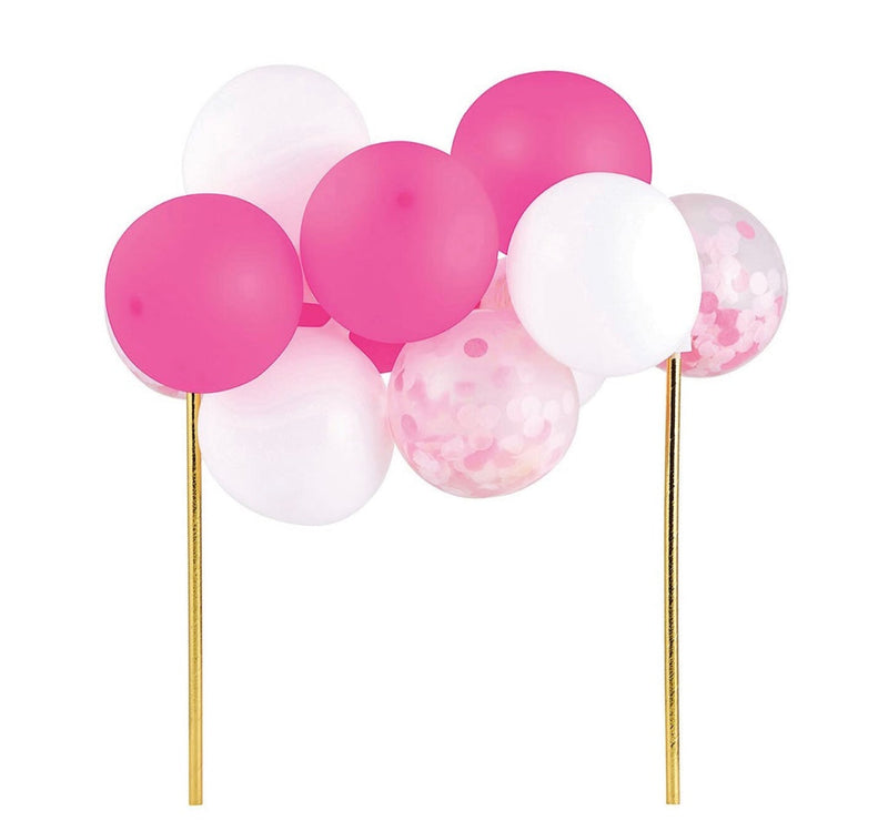 Balloon Topper Pink & White