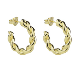 Small Twisted Hoops
18K Gold Plated