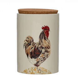 Stoneware Rooster Canister