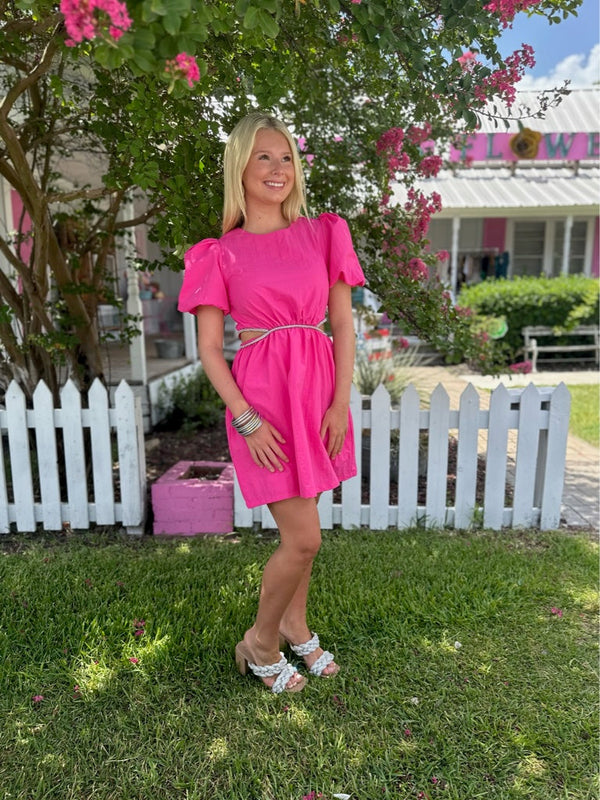 Barbie Pink Puff Sleeve Dress